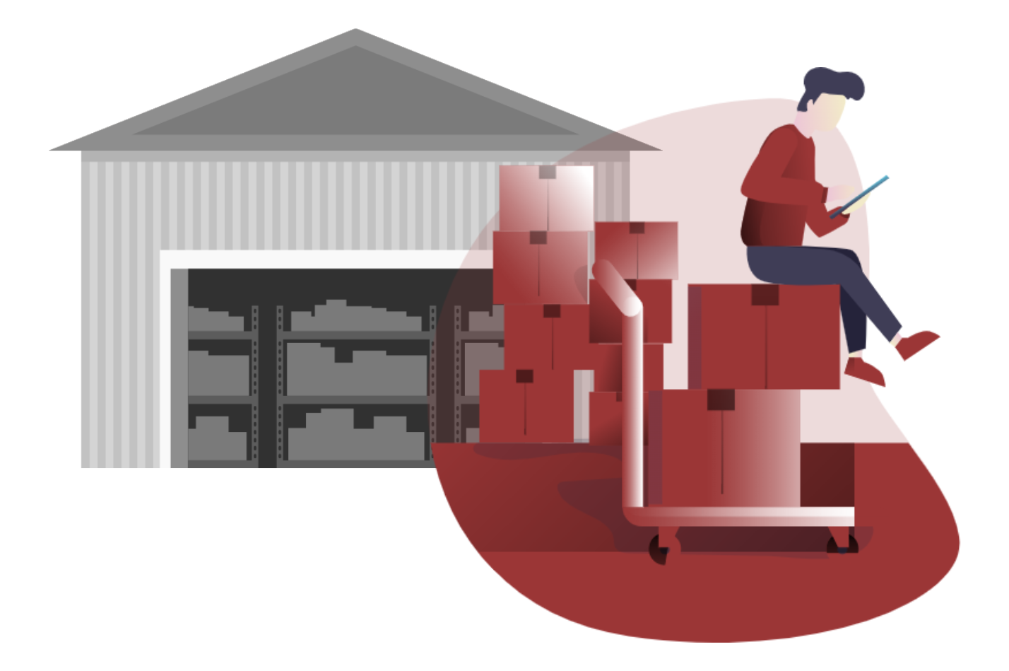 倉庫のイラスト